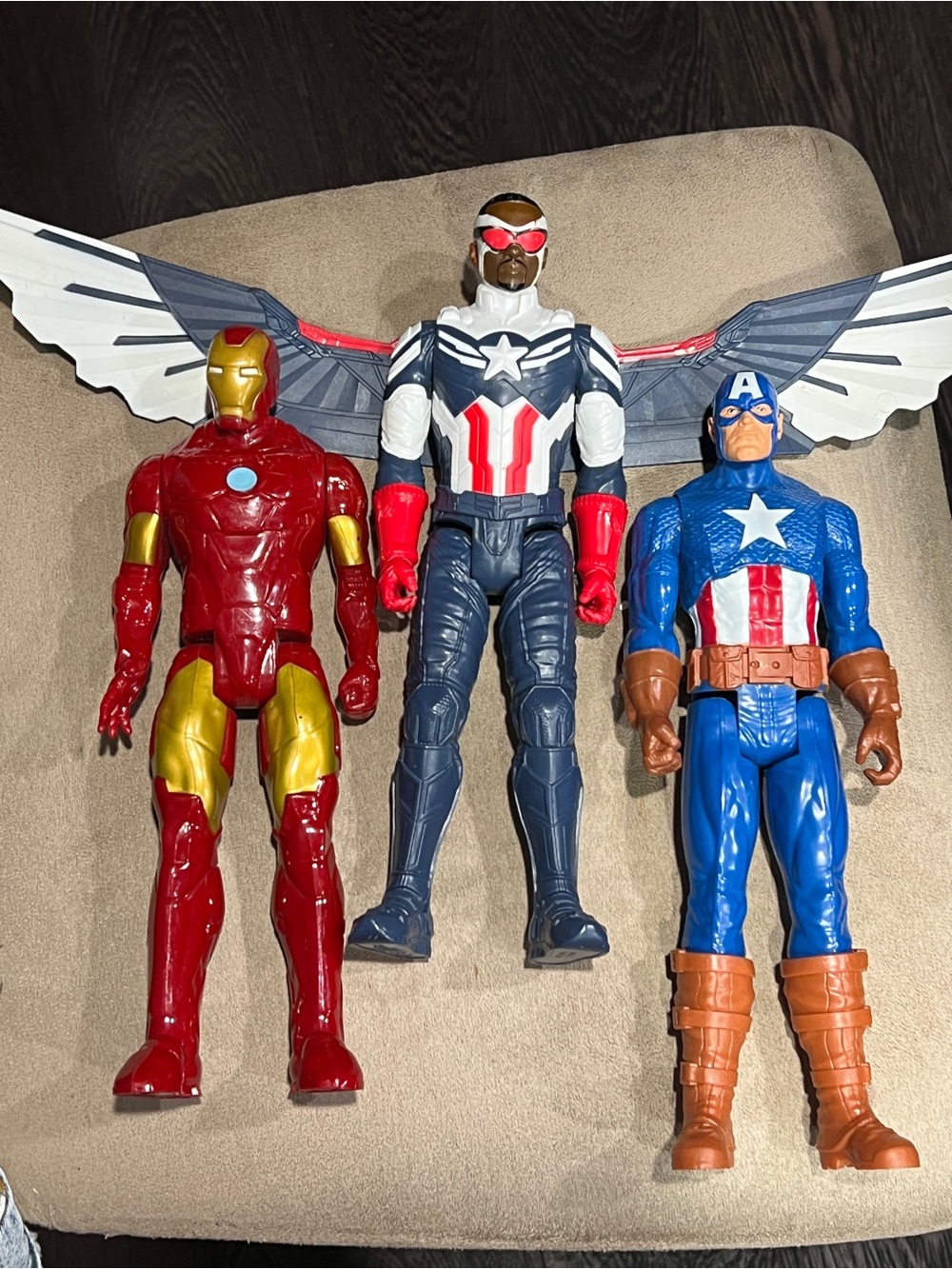 Marvel Avengers 12” titans Action Figures Iron Man, Falcon , Captain America